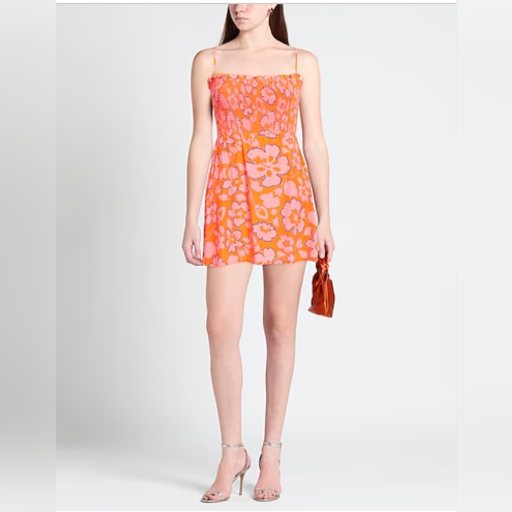 FAITHFULL THE BRAND Short dress, Orange, size 6